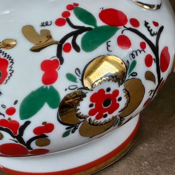 Lomonosov Imperial Porcelain Teapot Red Roosters 1 Cups 300 Ml 10.1 Oz - Picture 11 of 11